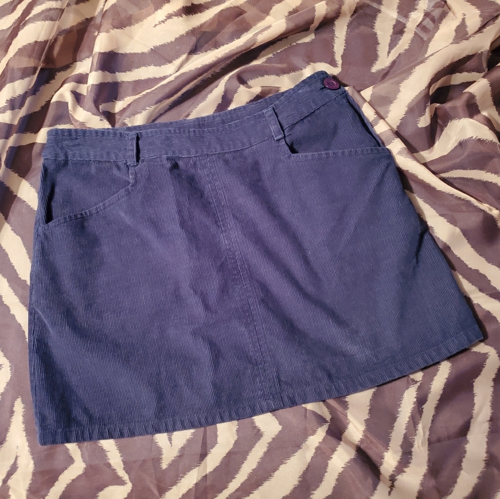 Navy blue corduroy Rusty (surf brand🏄) mini skirt